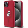 Image de Étui Karl Lagerfeld Silicone Karl&Choupette Heads Ring MagSafe do iPhone 15 rouge - Neuf