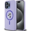 Image de KARL LAGERFELD étui pour IPHONE 15 Pro Max compatible avec MagSafe KLHMP15XSCMKCRHU (Silicone KC Body Ring) violet