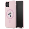 Image de Étui En Silicone Karl Lagerfeld Karl&choupette Magsafe Pour Iphone 11 Rose