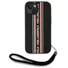 Image de Étui Karl Lagerfeld Saffiano Athleisure Stripes Cord pour iPhone 15 noir - Neuf