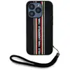 Image de Étui Karl Lagerfeld Saffiano Athleisure Stripes Cord pour iPhone 15 Pro noir - Neuf