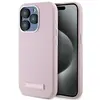 Image de Coque Rigide Rose Karl Lagerfeld Klhmp15lpgmsrpp Pour Iphone 15 Pro 6.1 Avec Plaque Métallique Et Magsafe
