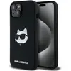 Image de Coque Rigide Noire Karl Lagerfeld Klhmp15mschpplk Pour Iphone 15 Plus / 14 Plus 6,7 Pouces, En Silicone Choupette Head, Compatible Magsafe.