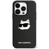 Image de Coque Rigide Noire Karl Lagerfeld Klhmp15xschpplk Pour Iphone 15 Pro Max 6,7 Pouces, En Silicone, Compatible Magsafe, Avec Tête Choupette.