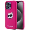 Image de Étui Karl Lagerfeld pour iPhone 15 Pro 6.1 rose étui rigide Silicone Choupette Head MagSafe - Neuf