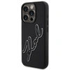 Image de Étui Karl Lagerfeld pour iPhone 15 Pro 6.1 noir étui rigide 3D Rubber Signature - Neuf