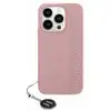 Image de Étui Karl Lagerfeld pour iPhone 15 6.1 rose étui rigide Saffiano Rhinestones & Charm - Neuf
