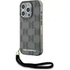 Image de Coque Rigide Noire Karl Lagerfeld Klhcp15xhkdpnsk Pour Iphone 15 Pro Max 6,7 Pouces, Motif Kl Mono, Avec Cordon.