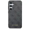 Image de Coque pour Galaxy S24 Effet Saffiano avec Motif 4G et Logo en Métal Noir - Neuf