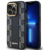 Image de Étui Rigide Noir/noir En Cuir À Motif Damier Monochrome Dkny Dkhmp14xpcpvslk Pour Iphone 14 Pro Max 6,7 Pouces, Compatible Magsafe.