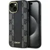 Image de Étui Rigide Noir/noir En Cuir À Carreaux, Compatible Magsafe, Pour Iphone 15/14/136,1 Pouces (dkny Dkhmp15spcpvslk).