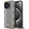 Image de Étui Rigide Beige/beige En Cuir À Carreaux Pour Iphone 15 Pro 6,1 Pouces Dkny Dkhmp15lpcpvsle, Compatible Magsafe.