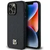 Image de Coque Rigide Noire Dkny Dkhmp13xpshrpsk Pour Iphone 13 Pro Max 6,7 Pouces, Motif Cuir, Logo Métallique, Compatible Magsafe.
