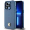 Image de Coque Rigide Bleue Dkny Dkhmp15lpshrpsb Pour Iphone 15 Pro 6,1 Pouces, Motif Monogramme, Logo Métallique Et Magsafe.