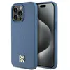 Image de Étui DKNY Leather Monogram MagSafe pour iPhone 15 Pro Max, bleu - Neuf