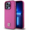 Image de Étui DKNY pour iPhone 15 Pro 6.1 rose étui rigide Leather Monogram Pattern Metal Logo MagSafe - Neuf