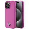 Image de Dkny Dkhmp15xpshrpsp Coque Rigide Rose Pour Iphone 15 Pro Max6.7 Cuir Motif Monogramme Logo En Métal Magsafe