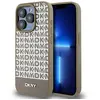 Image de Étui DKNY pour iPhone 15 Pro 6.1 marron étui rigide Leather Printed Pattern Metal Logo MagSafe - Neuf