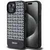 Image de Coque Rigide Noire Dkny Dkhmp15spsopk Pour Iphone 15/14/136,1 Pouces, En Cuir Imprimé Avec Logo Métallique Et Compatible Magsafe.