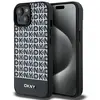 Image de Étui DKNY pour iPhone 15 6.1 noir étui rigide Leather Printed Pattern Metal Logo MagSafe - Neuf