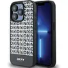 Image de Étui DKNY pour iPhone 15 Pro 6.1 noir étui rigide Leather Printed Pattern Metal Logo MagSafe - Neuf