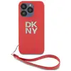 Image de Coque pour Apple iPhone 15 Pro Max avec Logo Métallisé et Sangle de Poignet Rouge - Neuf