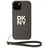 Image de Coque pour Apple iPhone 13 avec Logo Métallisé et Sangle de Poignet Marron - Neuf