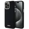 Image de Étui DKNY pour iPhone 15 Pro Max 6.7 noir étui rigide Liquid Silicone Small Metal Logo MagSafe - Neuf