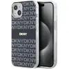 Image de Coque Rigide Noire Dkny Dkhmp15mhrhsek Pour Iphone 15 Plus/14 Plus 6,7 Pouces, Compatible Magsafe, Avec Motif Monochrome Et Rayures.
