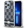 Image de Coque Rigide Noire Dkny Dkhmp14lhcptsk Pour Iphone 14 Pro 6,1 Pouces, Motif À Carreaux Monochromes Et Rayures Imprimées, Compatible Magsafe.