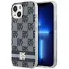 Image de Coque Rigide Noire Dkny Dkhmp15shcptsk Pour Iphone 15/14/136,1 Pouces, Motif À Carreaux Monochromes Et Rayures Imprimées, Compatible Magsafe.