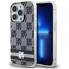 Image de Étui DKNY pour iPhone 15 Pro 6.1 noir étui rigide IML Checkered Mono Pattern & Printed Stripes MagSafe - Neuf