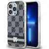 Image de Coque Rigide Noire Dkny Dkhmp15xhcptsk Pour Iphone 15 Pro Max 6,7 Pouces, Motif À Carreaux Monochromes Et Rayures Imprimées, Compatible Magsafe.