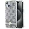 Image de Étui DKNY Checkered Mono Pattern MagSafe pour iPhone 14, beige - Neuf