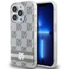 Image de Coque Rigide Beige/beige Dkny Dkhmp15xhcptse Pour Iphone 15 Pro Max 6,7 Pouces, Motif À Carreaux Monochrome Et Rayures Imprimées, Compatible Magsafe.