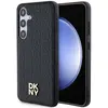 Image de Étui Rigide Noir/noir Pour Dkny Dkhms24spshrpsk S24 S921, Motif Cuir, Logo Métallique, Magsafe