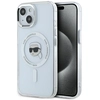 Image de Coque Magsafe Karl Lagerfeld Iml En Métal Avec Tête De Karl Pour Iphone 15 Plus, Blanche