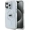 Image de Étui Karl Lagerfeld IML Metal Karl Head MagSafe pour iPhone 15 Pro Max blanc - Neuf
