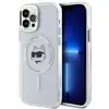 Image de Coque Rigide Blanche Karl Lagerfeld Klhmp12mhlschh Pour Iphone 12 / 12 Pro 6.1, Compatible Magsafe, Avec Tête Choupette En Métal.