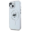 Image de Étui Karl Lagerfeld pour iPhone 15 6.1 blanc étui rigide IML Metal Choupette Head MagSafe - Neuf