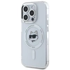 Image de Étui Karl Lagerfeld pour iPhone 15 Pro 6.1 blanc rigide IML Metal Choupette Head MagSafe - Neuf