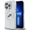 Image de Coque Rigide Blanche/blanche Karl Lagerfeld Klhmp14xhlskch Pour Iphone 14 Pro Max 6,7 Pouces, Iml Metal, Tête Karl & Choupette, Magsafe