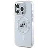Image de Étui Karl Lagerfeld pour iPhone 15 Pro 6.1 blanc étui rigide IML Metal Karl&Choupette Head MagSafe - Neuf