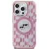 Image de Étui Karl Lagerfeld pour iPhone 15 Plus 6.7 rose étui rigide IML Monogram Karl&Choupette Head MagSafe - Neuf