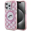 Image de Karl Lagerfeld Klhmp15xhmckmhp Iphone 15 Pro Max 6,7 Rose/rose Iml Monogramme Karl & Choupette Tête Magsafe