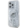 Image de Étui Karl Lagerfeld pour iPhone 15 Pro Max 6.7 étui rigide transparent Liquid Glitter Karl&Choupette Head Magsafe - Neuf