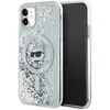 Image de Coque Rigide Transparente À Paillettes Liquides Karl Lagerfeld Klhmn61lgchsgh Pour Iphone 11 / Xr 6.1, Motif Choupette Head, Compatible Magsafe