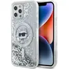 Image de Coque Rigide Transparente À Paillettes Liquides Karl Lagerfeld Klhmp12mlgchsgh Pour Iphone 12/12 Pro 6,1 Pouces, Motif Choupette Head, Compatible Magsafe