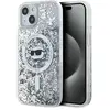 Image de Étui Karl Lagerfeld pour iPhone 15 6.1 étui rigide transparent Liquid Glitter Choupette Head Magsafe - Neuf