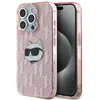 Image de Étui Karl Lagerfeld pour iPhone 15 Pro Max 6.7 rose étui rigide IML Choupette Head & Monogram - Neuf